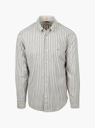 BOSS Ricoplus Overhemd Streep Grijs