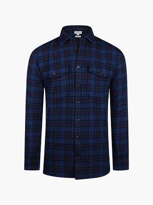 McGregor Overshirt w kratę tartan, granatowy