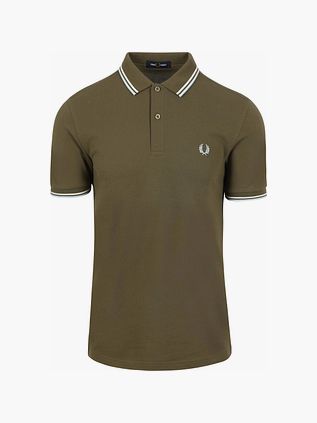 Polo Fred Perry M3600 verde oscuro V25