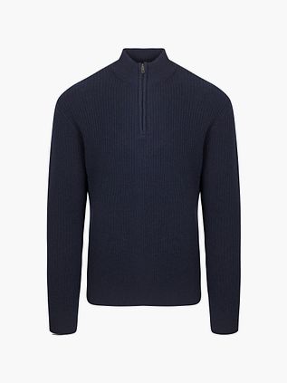 Steppin' Out Halvzip Tröja i ull, Marinblå