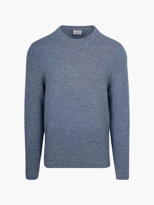Suitable Jersey Boiled Wool Cuello Redondo Blue