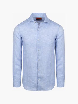 Suitable Skjorte i Lys Blåt Linned