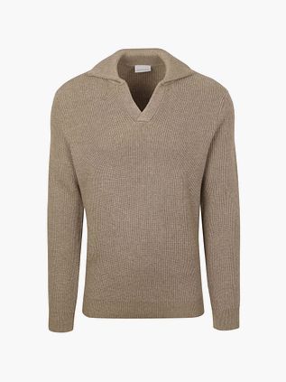 Suitable Trøje Riva Strik Taupe