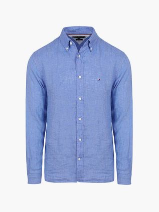 Tommy Hilfiger Skjorte i Blåt Linned