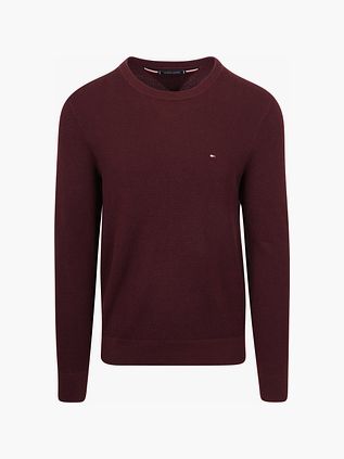 Tommy Hilfiger Struktur Pullover Burgundy