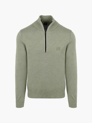 BOSS Kanobix Half Zip Maglione Open Verde