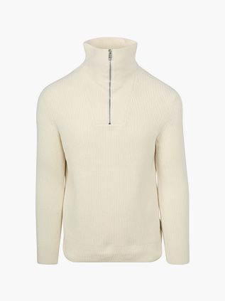 Marc O'Polo Halv Zip Trøje I Elfenben