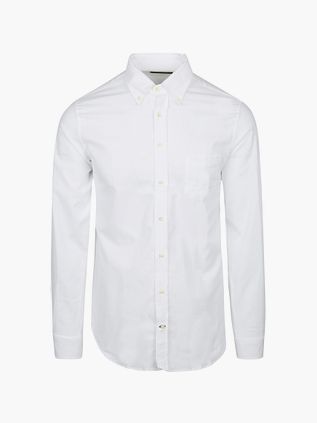 Steppin' Out Skjorte i Twill med Brystlomme Hvid