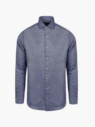 Steppin' Out Skjorte Oxford Melange Blå