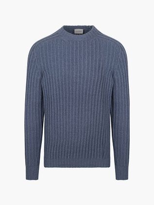 Sweter Suitable z gotowanej wełny w kolorze niebieskim