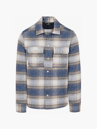 Vanguard Overshirt Brushed Rutete Blå