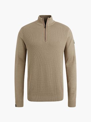 Vanguard Trøje med halv lynlås i beige