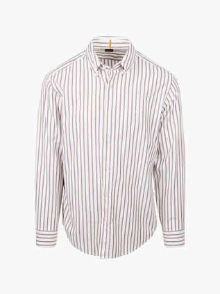 BOSS Ricoplus Hemd Streep Wit