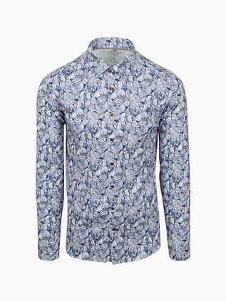 Desoto Skjorte Med Blomstertryk Blå