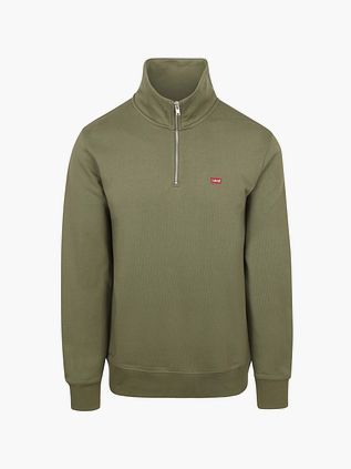 Levi's Sweatshirt med halv lynlås Grøn