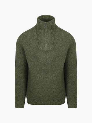 McGregor Maglione half zip in misto lana d’agnello olive