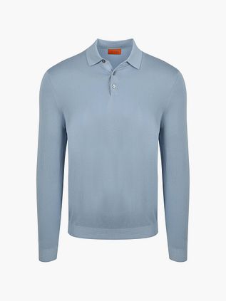 Suitable Polo Coton Compact Bleu Acier