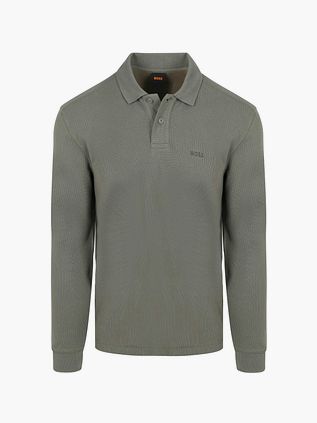 BOSS Polo Petempestolong Long Sleeve Vert