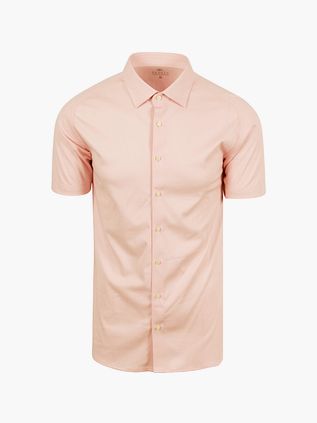 Camisa Desoto de manga corta en jersey, albaricoque rosa