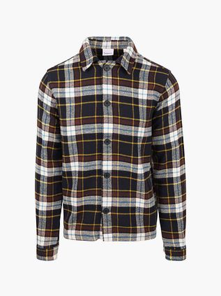 KnowledgeCotton Apparel Overshirt w ciemnogranatową kratę