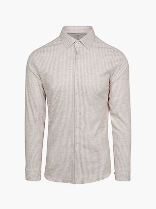 Desoto skjorte Monokrom Stribe Beige