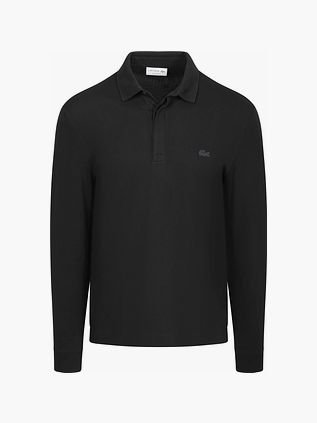 Lacoste Longsleeve Poloshirt Piqué Schwarz