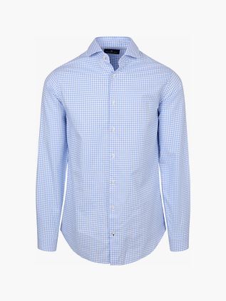 Steppin' Out Hemd Oxford Ruit Lichtblauw