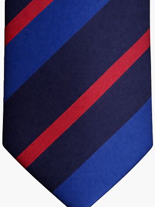 Suitable Stropdas Zijde Triple Stripe Navy