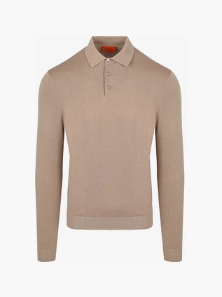 Passer Perfekt Bomuldspoloshirt i Beige