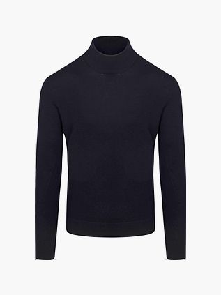 Passerende Merino Turtleneck i marineblå