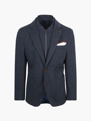 Suitable Inlay Lommer Blazer Navy