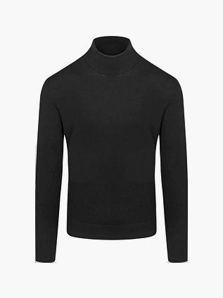 Suitable Merino Høyhalset Genser Svart