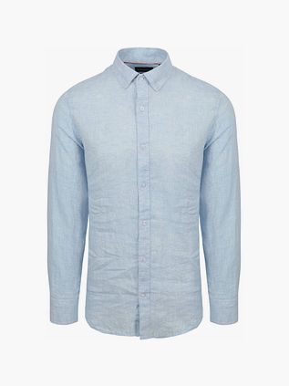 Suitable Shirt Linen Light Blue