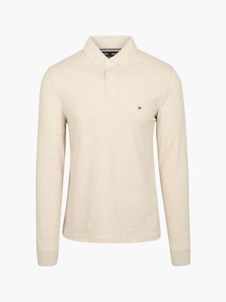 Tommy Hilfiger Langærmet Polo Melange Ecru