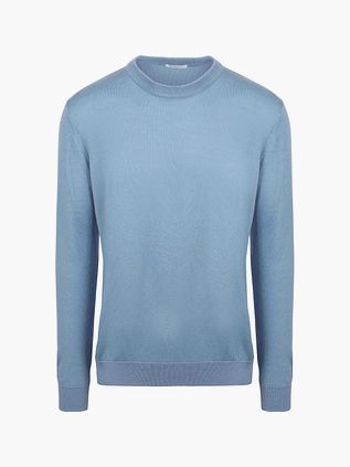 KnowledgeCotton Apparel Pullover i Letblå Uld