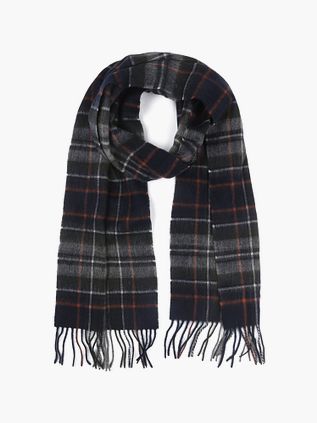 Barbour Szalik Tartan z jagnięcej wełny szary