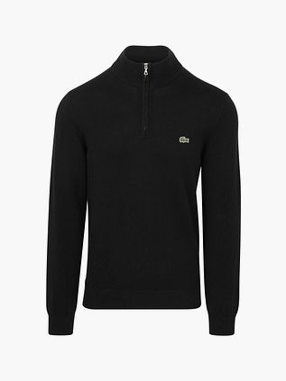 Lacoste trøje med lynlås i sort