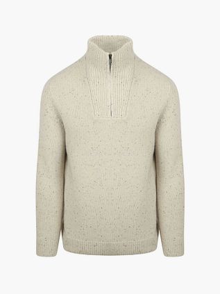 McGregor Half Zip Pullover Lambswool Blend Ecru