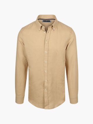 Steppin' Out Skjorta Linne Bomull Beige