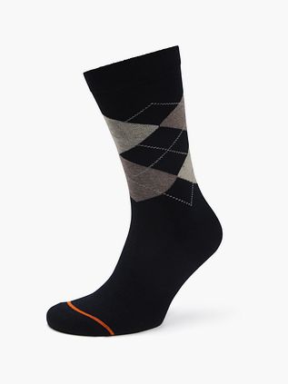 Suitable Strumpor Argyle Marinblå