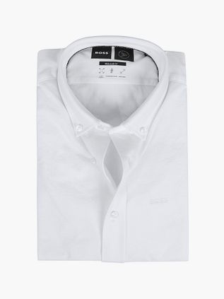 BOSS Skjorte Ensfarvet Hvid