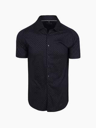 Desoto Short Sleeve Overhemd Cubes Navy