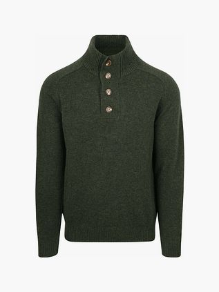 Steppin' Out Pullover Mocker Lammwolle Grün