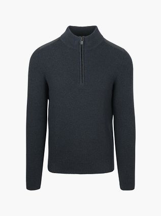 Suitable Halv Lynlås Trøje Patch Navy