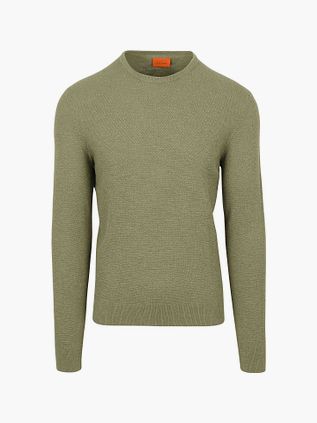 Suitable Trøje Struktur Slub Oliven Grøn