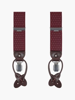 Tirantes Profuomo Luxe burdeos-blanco