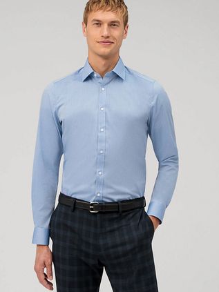 Olymp Level Five Shirt Body-Fit Blue