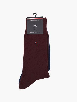 Tommy Hilfiger Classic 2-pack Strumpor Navy Bordeaux