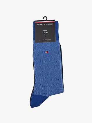 Tommy Hilfiger 2-pack Strumpor Birdseye Blå 033