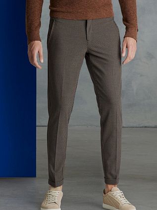 Cast Iron Chino Tartan Brun